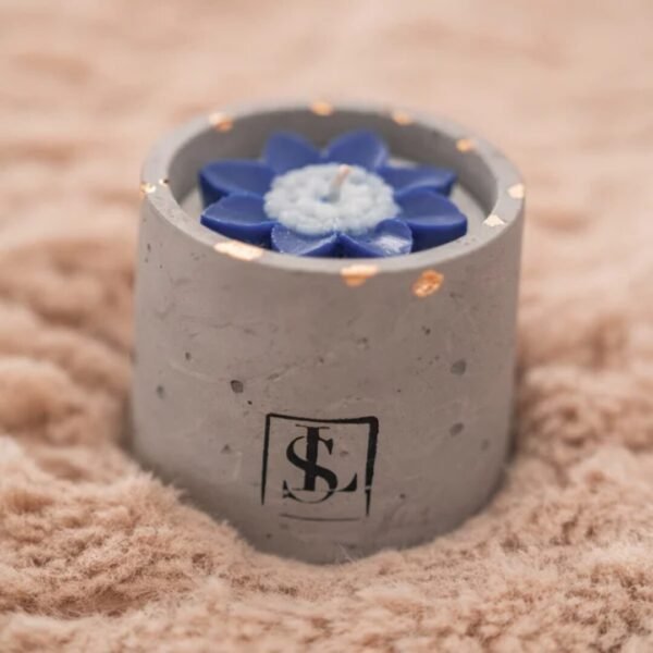 Grijze Beton Pot (Blauw)