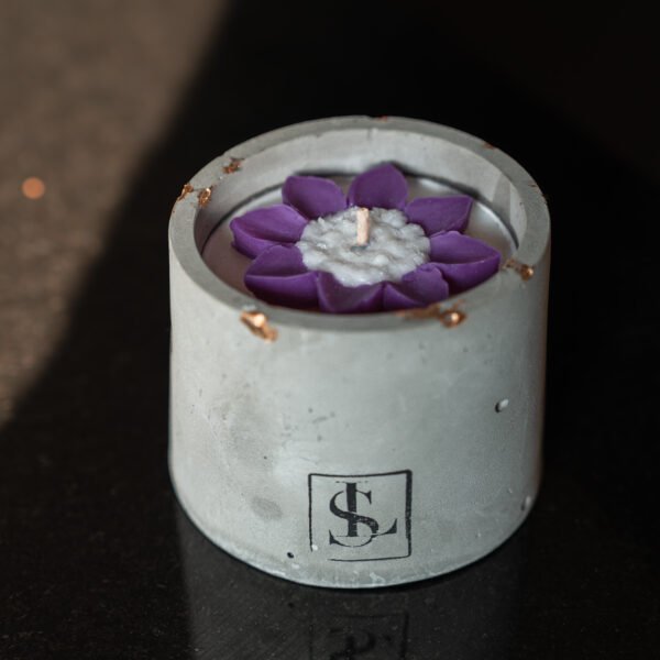 Grijze Beton Pot (Paars)